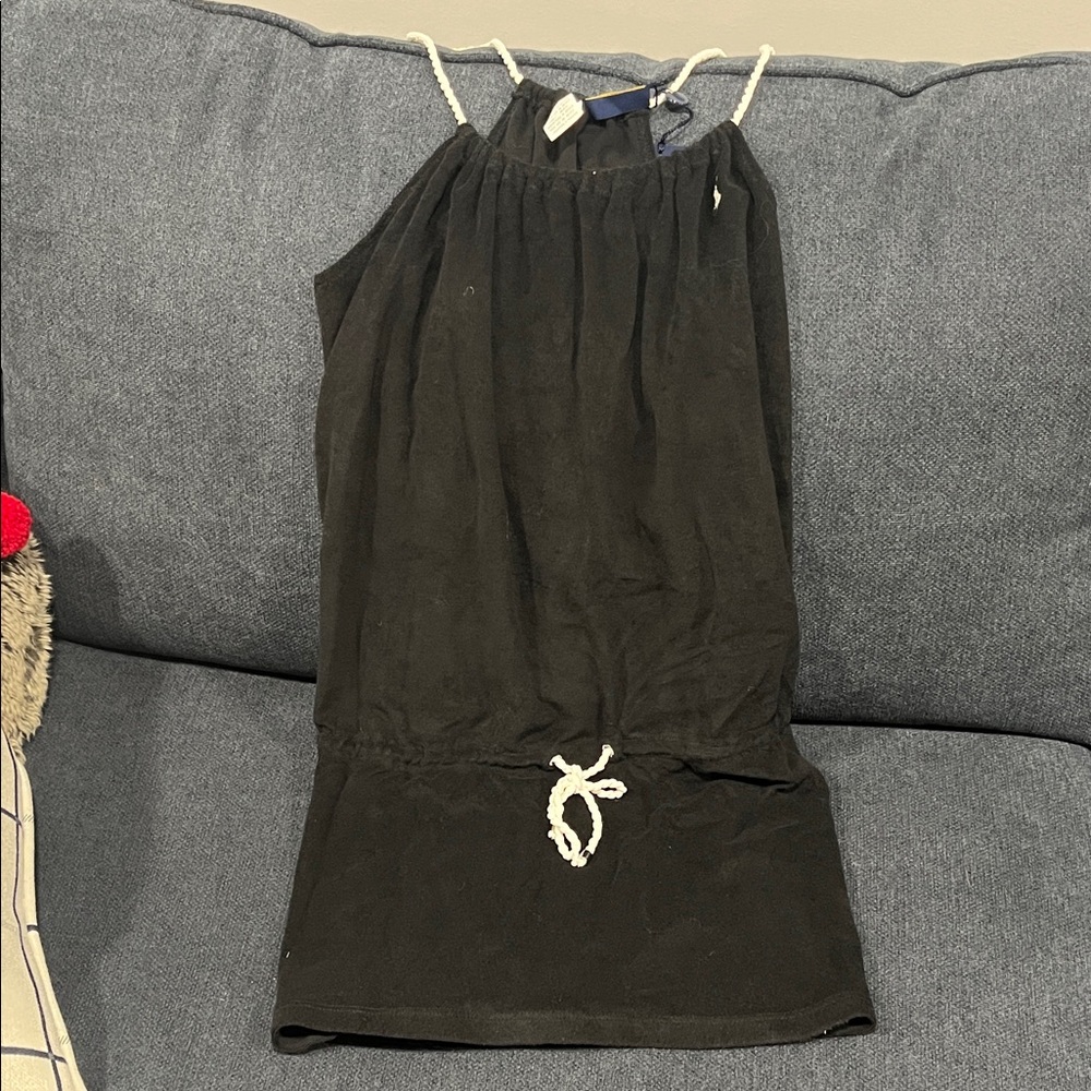 Ralph Lauren Black Dress with White Straps